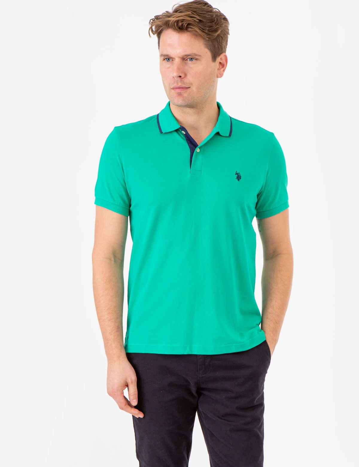 U.S. Polo Assn. SLIM FIT STRETCH PIQUE SOLID POLO SHIRT 19 U.S. Polo Assn. SLIM FIT STRETCH PIQUE SOLID POLO SHIRT - Image 17