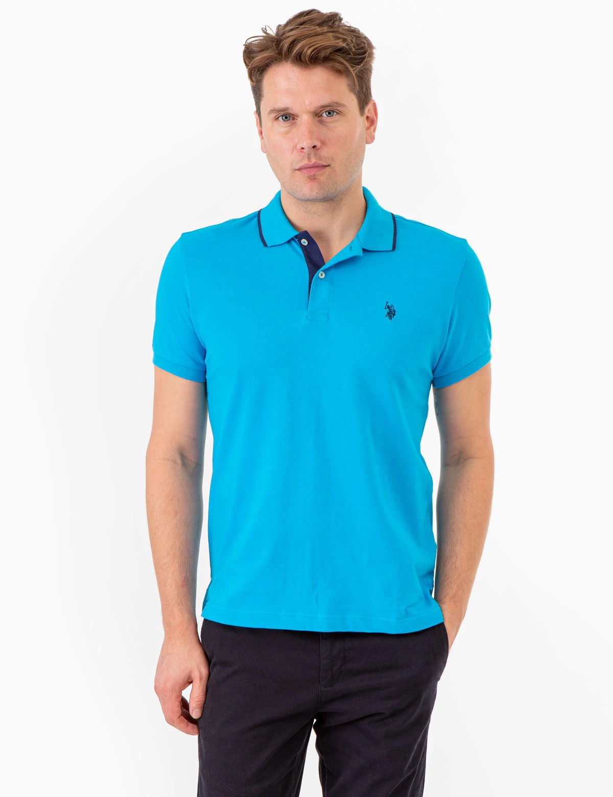 U.S. Polo Assn. SLIM FIT STRETCH PIQUE SOLID POLO SHIRT 7 U.S. Polo Assn. SLIM FIT STRETCH PIQUE SOLID POLO SHIRT - Image 5
