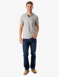 U.S. Polo Assn. SLIM FIT STRETCH SOLID PIQUE POLO SHIRT 36 U.S. Polo Assn. SLIM FIT STRETCH SOLID PIQUE POLO SHIRT -Modern Wear Shop 118716EE HGRY 4970