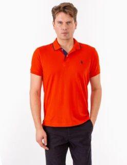 U.S. Polo Assn. SLIM FIT STRETCH PIQUE SOLID POLO SHIRT