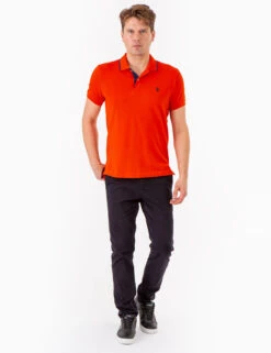 U.S. Polo Assn. SLIM FIT STRETCH PIQUE SOLID POLO SHIRT 24 U.S. Polo Assn. SLIM FIT STRETCH PIQUE SOLID POLO SHIRT -Modern Wear Shop 118716EE ORRD 74152