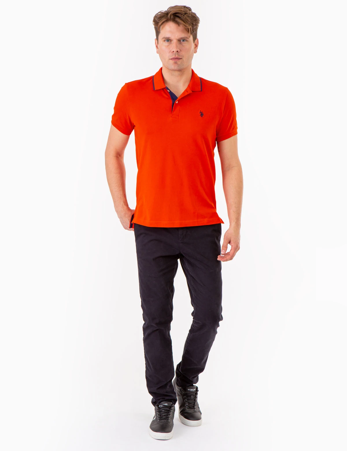 U.S. Polo Assn. SLIM FIT STRETCH PIQUE SOLID POLO SHIRT 5 U.S. Polo Assn. SLIM FIT STRETCH PIQUE SOLID POLO SHIRT - Image 3