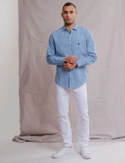 U.S. Polo Assn. WHITE LABEL GINGHAM POPLIN SHIRT -Modern Wear Shop 11A529VO AUTL 1320