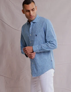 U.S. Polo Assn. WHITE LABEL GINGHAM POPLIN SHIRT -Modern Wear Shop 11A529VO AUTL 1333