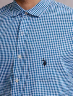 U.S. Polo Assn. WHITE LABEL GINGHAM POPLIN SHIRT -Modern Wear Shop 11A529VO AUTL 1353