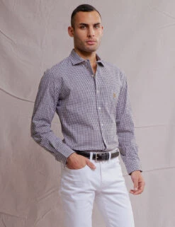 U.S. Polo Assn. WHITE LABEL GINGHAM POPLIN SHIRT -Modern Wear Shop 11A529VO BLCK 1040