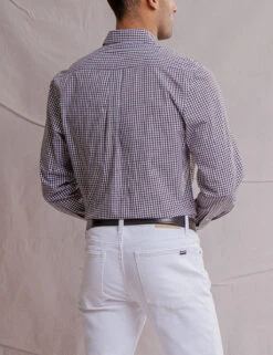 U.S. Polo Assn. WHITE LABEL GINGHAM POPLIN SHIRT -Modern Wear Shop 11A529VO BLCK 1054