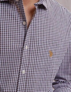 U.S. Polo Assn. WHITE LABEL GINGHAM POPLIN SHIRT -Modern Wear Shop 11A529VO BLCK 1070