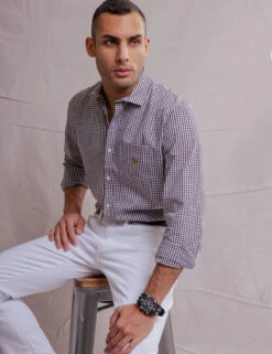 U.S. Polo Assn. WHITE LABEL GINGHAM POPLIN SHIRT