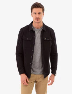 U.S. Polo Assn. WHITE LABEL FRENCH TERRY SHACKET -Modern Wear Shop 11A5398U BLCK 82037