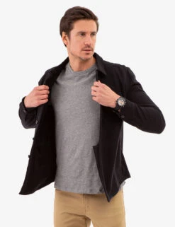 U.S. Polo Assn. WHITE LABEL FRENCH TERRY SHACKET -Modern Wear Shop 11A5398U BLCK 82039