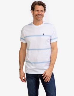 U.S. Polo Assn. OMBRE STRIPE JERSEY T-SHIRT -Modern Wear Shop 11A69319 WHIT 44623