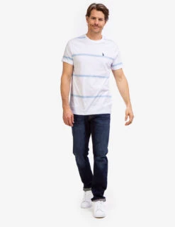 U.S. Polo Assn. OMBRE STRIPE JERSEY T-SHIRT -Modern Wear Shop 11A69319 WHIT 44627