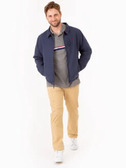 U.S. Polo Assn. PIECED SIGNATURE STRIPE PIQUE POLO SHIRT -Modern Wear Shop 11A72230 CPGY 75057