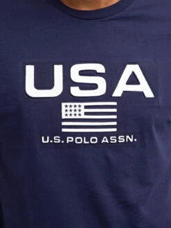 U.S. Polo Assn. EMBOSSED USA FLAG JERSEY T-SHIRT -Modern Wear Shop 11A78004 CLNV 58056