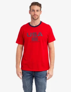 U.S. Polo Assn. EMBOSSED USA FLAG JERSEY T-SHIRT