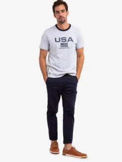 U.S. Polo Assn. EMBOSSED USA FLAG JERSEY T-SHIRT -Modern Wear Shop 11A78004 LTGY 58241