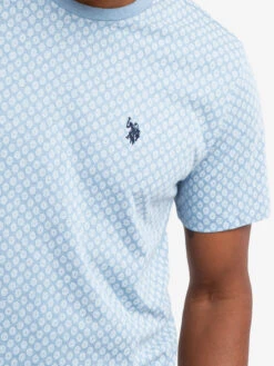 U.S. Polo Assn. DITZY ALL OVER PRINT CREW NECK T-SHIRT -Modern Wear Shop 11A78304 YLBH 58286