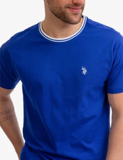 U.S. Polo Assn. TIPPED CREW NECK COLLAR T-SHIRT -Modern Wear Shop 11A79904 BLRF 6490