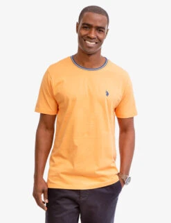 U.S. Polo Assn. TIPPED CREW NECK COLLAR T-SHIRT -Modern Wear Shop 11A79904 GLOO 6603