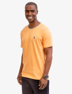 U.S. Polo Assn. TIPPED CREW NECK COLLAR T-SHIRT -Modern Wear Shop 11A79904 GLOO 6605