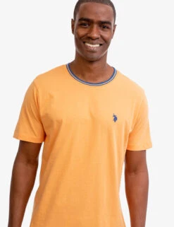 U.S. Polo Assn. TIPPED CREW NECK COLLAR T-SHIRT -Modern Wear Shop 11A79904 GLOO 6608