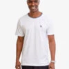 U.S. Polo Assn. TIPPED CREW NECK COLLAR T-SHIRT -Modern Wear Shop 11A79904 WHIT 6218