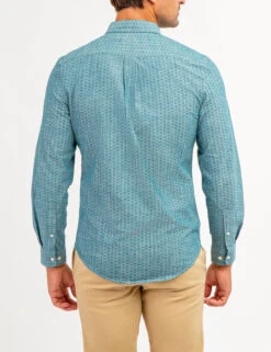 U.S. Polo Assn. COTTON SLUB DISCHARGED PRINT SHIRT -Modern Wear Shop 11A951WA HDTL 66782