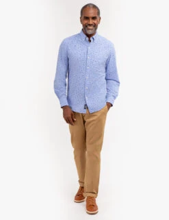 U.S. Polo Assn. LONG SLEEVE DISCHARGED FLORAL PRINT SHIRT -Modern Wear Shop 11A952WU BRKB 68088