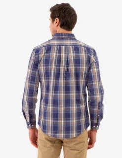 U.S. Polo Assn. PEACHED POPLIN PLAID LONG SLEEVE SHIRT -Modern Wear Shop 11A953V2 CLNV 81853