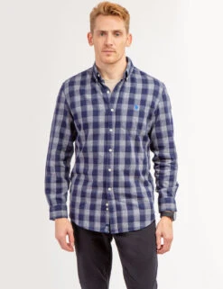 U.S. Polo Assn. PLAID JASPE COTTON LONG SLEEVE SHIRT