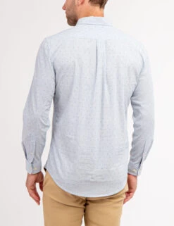 U.S. Polo Assn. PRINTED YARN DYE HEATHERED POPLIN SHIRT -Modern Wear Shop 11A957VD SFBH 69969