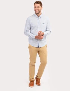 U.S. Polo Assn. PRINTED YARN DYE HEATHERED POPLIN SHIRT -Modern Wear Shop 11A957VD SFBH 69972