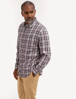 U.S. Polo Assn. PLAID PEACHED TWILL LONG SLEEVE SHIRT -Modern Wear Shop 11A960XE CBSG 67196