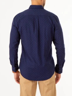 U.S. Polo Assn. ALLOVER PIN DOT LONG SLEEVE SHIRT WITH POCKET -Modern Wear Shop 11A961XE CLNV 75011