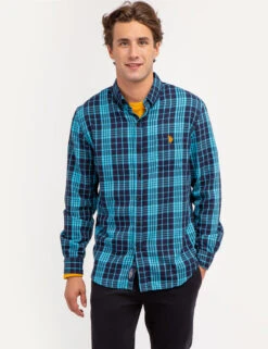 U.S. Polo Assn. PEACHED TWILL YARN DYE PLAID SHIRT