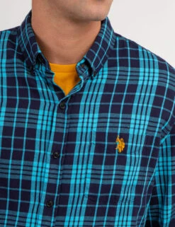 U.S. Polo Assn. PEACHED TWILL YARN DYE PLAID SHIRT -Modern Wear Shop 11A963XE BEAB 67287