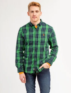 U.S. Polo Assn. PEACHED TWILL YARN DYE PLAID SHIRT -Modern Wear Shop 11A963XE DPGN 66180