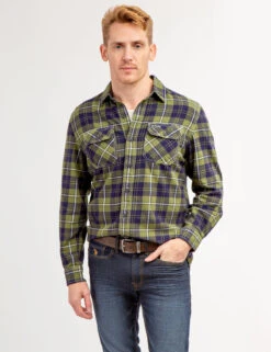 U.S. Polo Assn. HEAVY TWILL PLAID SHIRT WITH CHEST POCKETS -Modern Wear Shop 11A964XT CYOL 66161