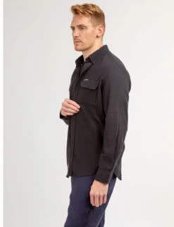 U.S. Polo Assn. USPA SPORT PEACHED TWILL LONG SLEEVE SHIRT -Modern Wear Shop 11A965XU BLCK 66773