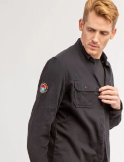 U.S. Polo Assn. USPA SPORT PEACHED TWILL LONG SLEEVE SHIRT -Modern Wear Shop 11A965XU BLCK 66778