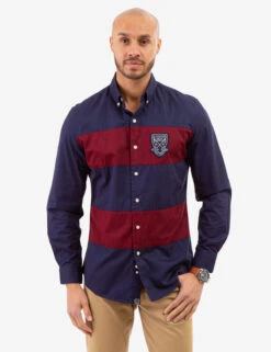 U.S. Polo Assn. COLORBLOCK PEACHED TWILL LONG SLEEVE SHIRT