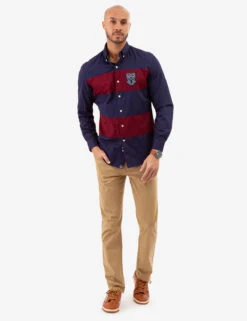 U.S. Polo Assn. COLORBLOCK PEACHED TWILL LONG SLEEVE SHIRT -Modern Wear Shop 11A973XR CLNV 82132