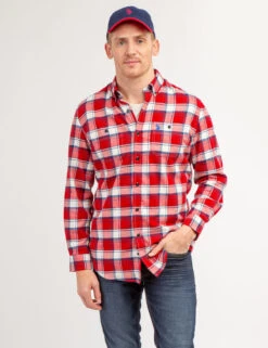 U.S. Polo Assn. DOUBLE CHEST POCKET LONG SLEEVE PLAID SHIRT