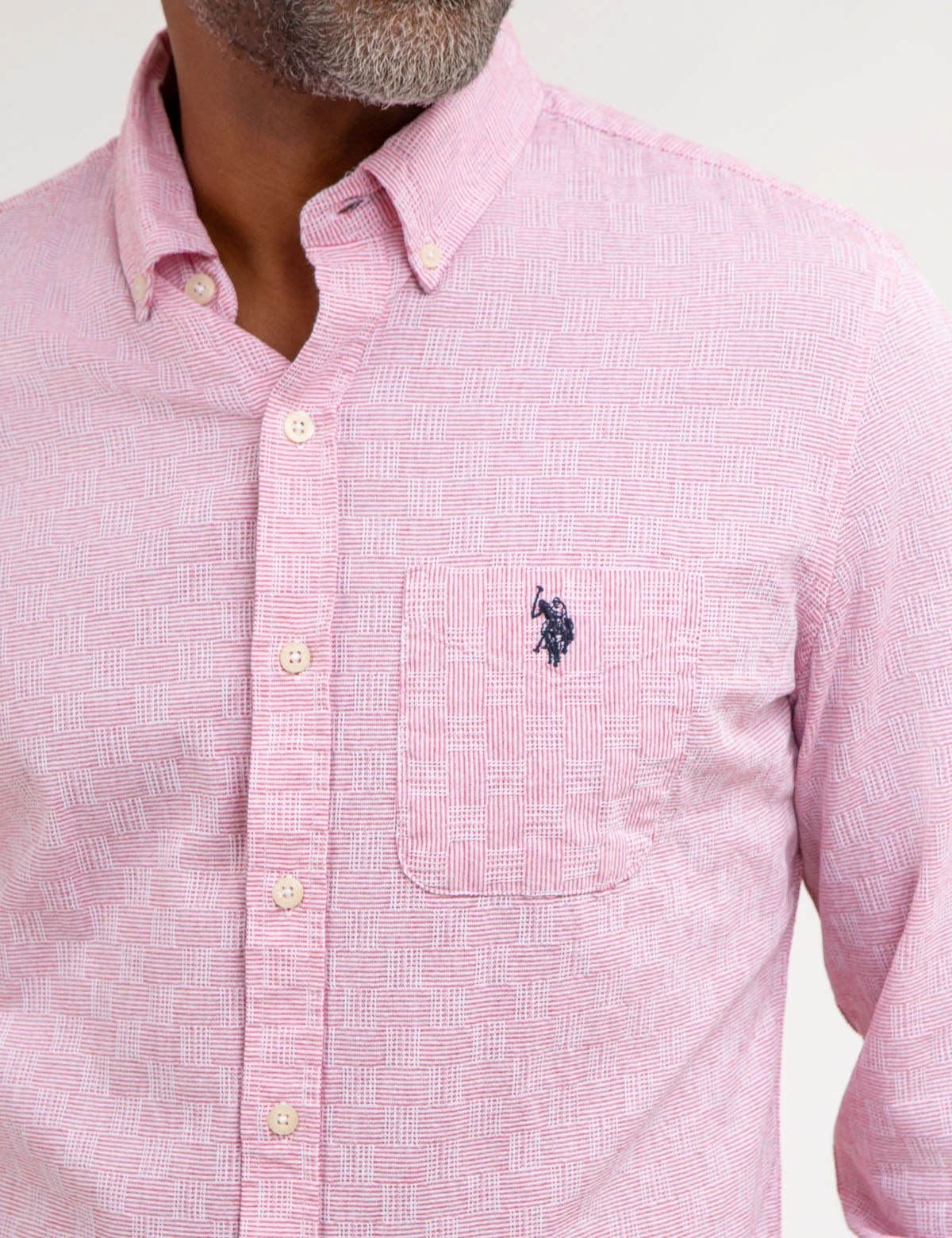 U.S. Polo Assn. COTTON YARN DYE DOBBY PATTERN SHIRT 4 U.S. Polo Assn. COTTON YARN DYE DOBBY PATTERN SHIRT - Image 2