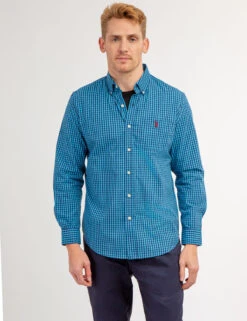 U.S. Polo Assn. YARN DYE PEACHED POPLIN GINGHAM SHIRT
