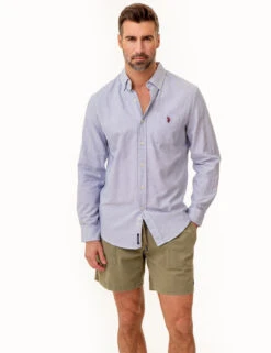 U.S. Polo Assn. YARN DYE SQUARE WEAVE LONG SLEEVE SHIRT