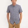 U.S. Polo Assn. YARN DYE DISCHARGED PRINT SHORT SLEEVE SHIRT -Modern Wear Shop 11A983WU BLCK 67942