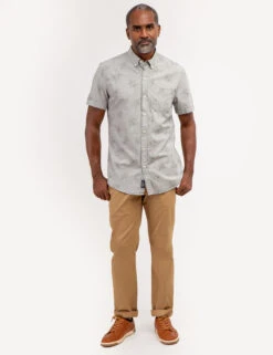 U.S. Polo Assn. FLORAL HEATHER POPLIN SHORT SLEEVE SHIRT -Modern Wear Shop 11A987VD CBSG 68058