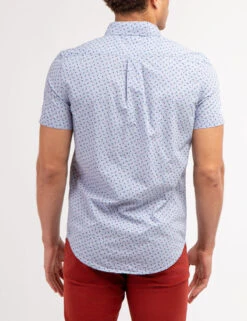 U.S. Polo Assn. STAR PRINT POPLIN SHORT SLEEVE SHIRT WITH POCKET -Modern Wear Shop 11A994VD SFBH 70259